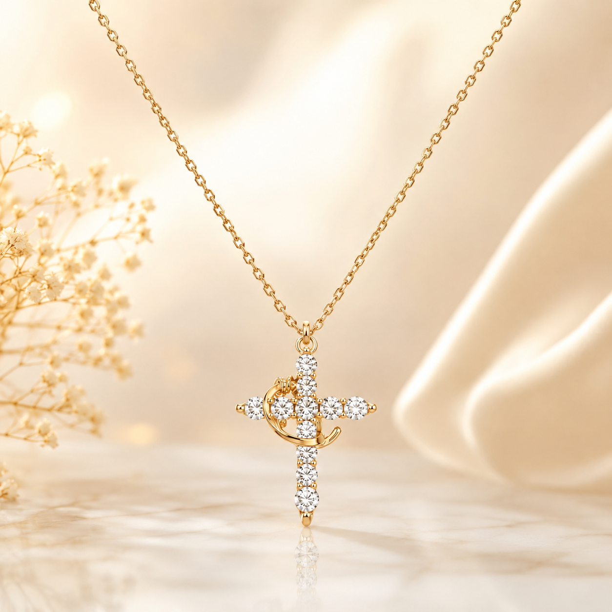 Collar Cruz & Corona - Elegancia con Significado